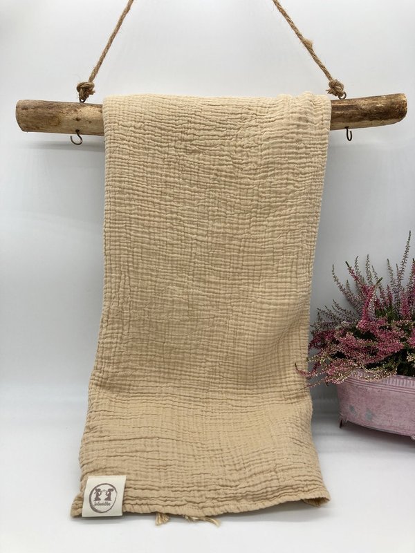 Tagesdecke Blanket SYLT aus 100% Baumwoll-Musselin 4-lagig
